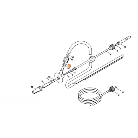 Stihl  Okrągły pierścień uszczelniający 15x1,5 9645 945 7565